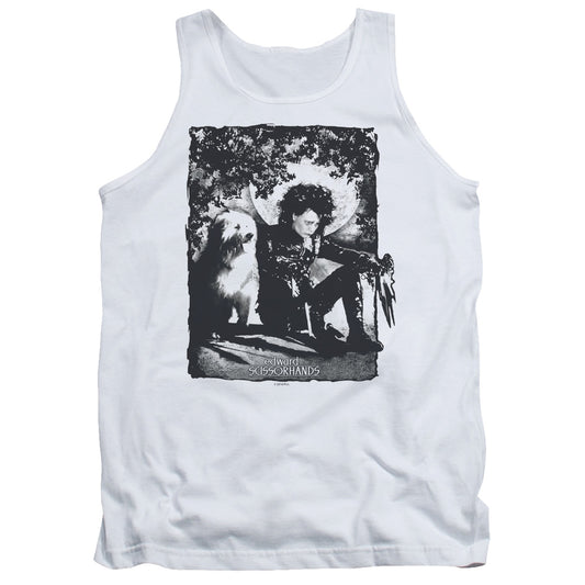 Edward Scissorhands Lucky Dog Mens Tank Top Shirt White