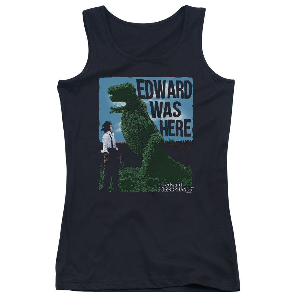 Edward Scissorhands Edward Was Here Womens Tank Top Shirt Black