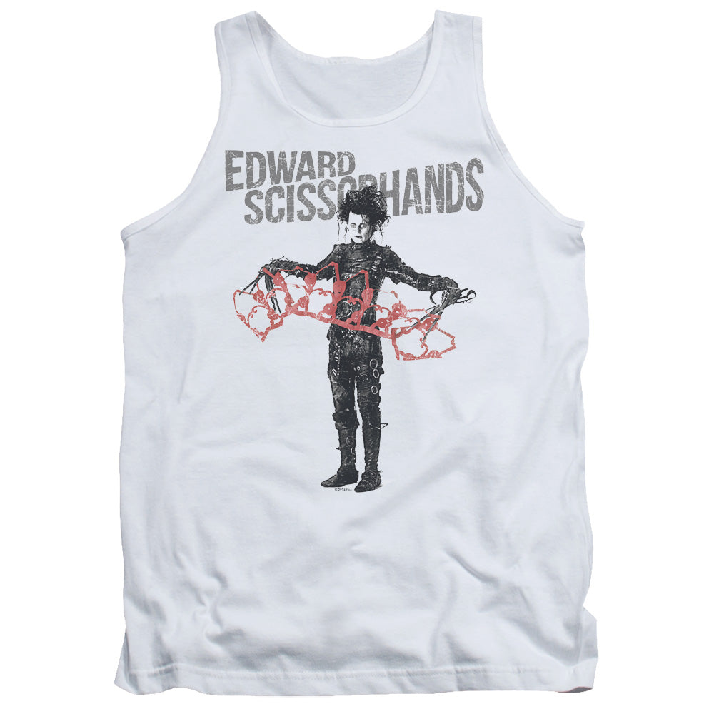 Edward Scissorhands Show & Tell Mens Tank Top Shirt White