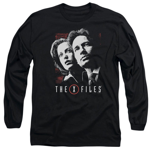 X Files Mulder & Scullymens Long Sleeve Shirt Black