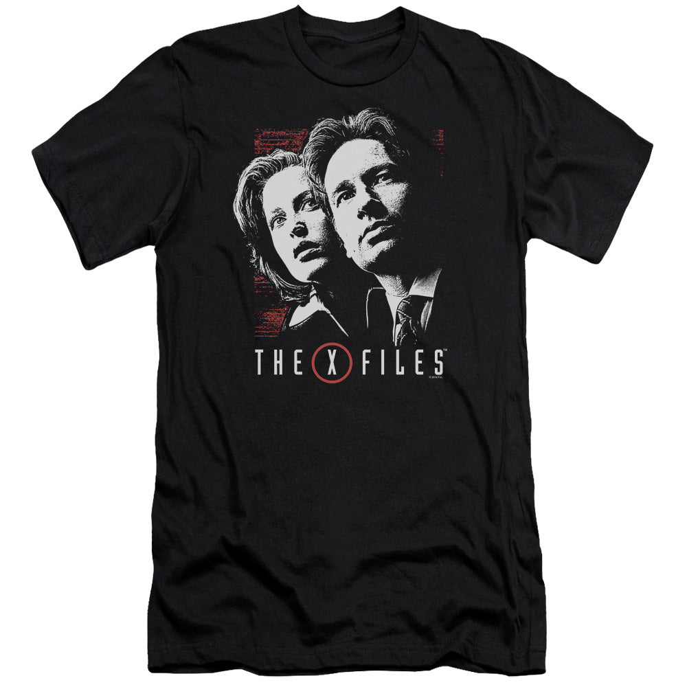 X Files Mulder & Scully Premium Bella Canvas Slim Fit Mens T Shirt Black