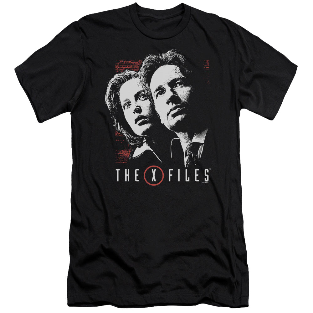 X Files Mulder & Scully Slim Fit Mens T Shirt Black