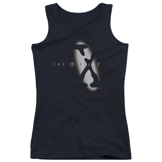 X Files Spotlight Logo Womens Tank Top Shirt Black