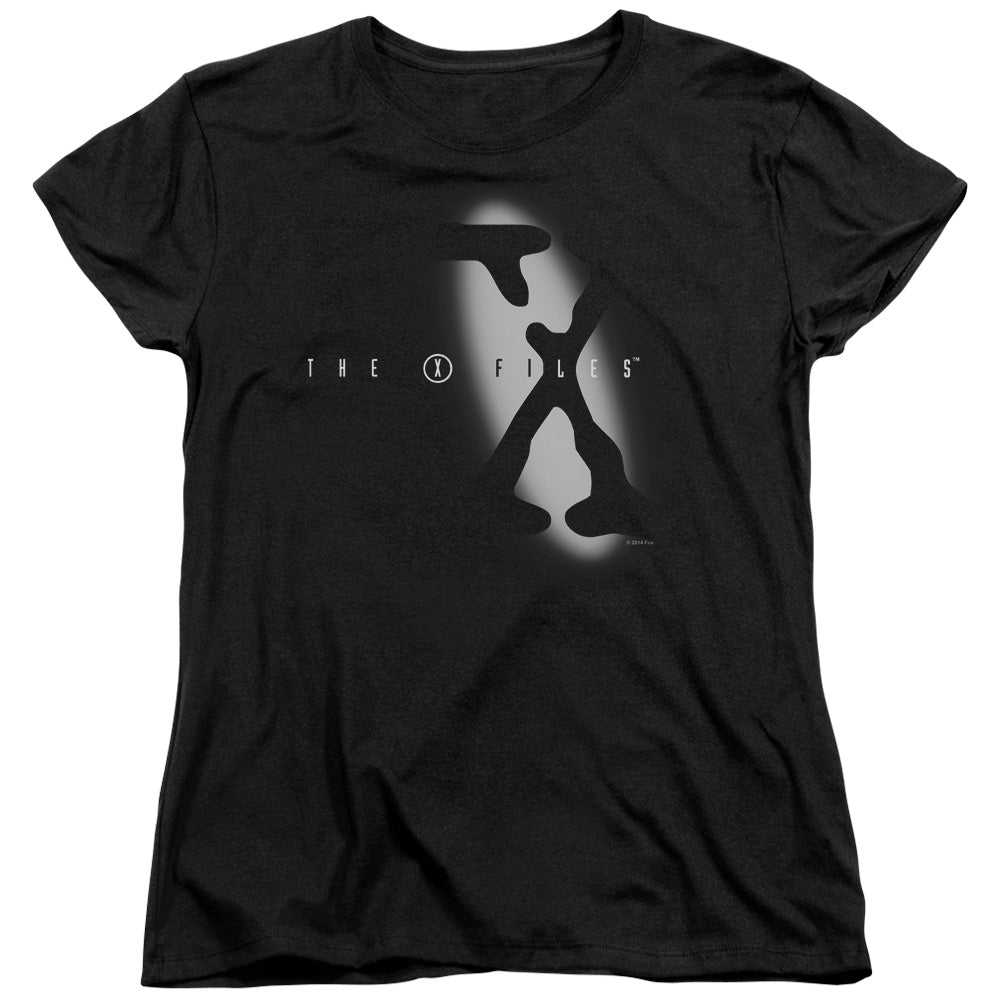 X Files Spotlight Logo Womens T Shirt Black