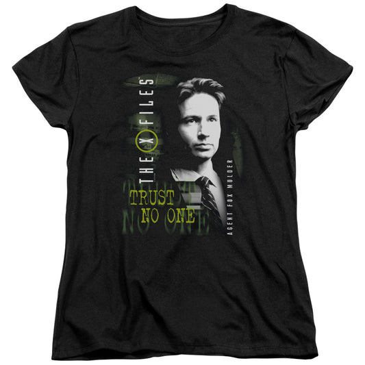 X Files Mulder Womens T Shirt Black