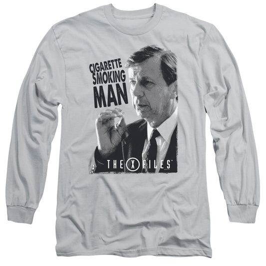 X Files oking Manmens Long Sleeve Shirt Silver