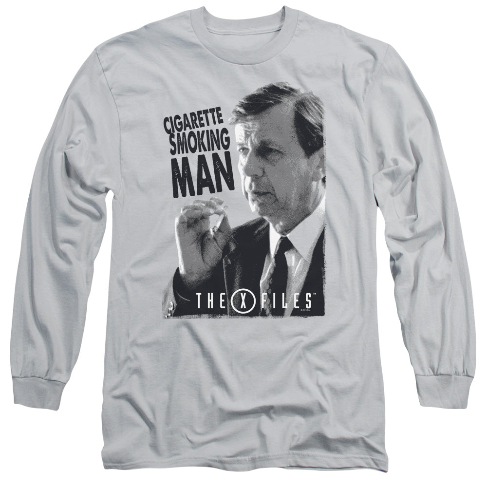 X Files oking Man Mens Long Sleeve Shirt Silver