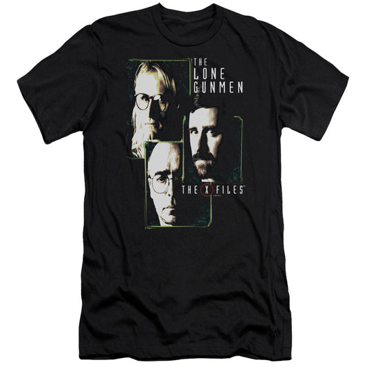 X Files Lone Gunmen Premium Bella Canvas Slim Fit Mens T Shirt Black