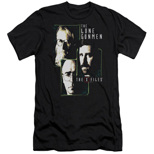 X Files Lone Gunmen Slim Fit Mens T Shirt Black