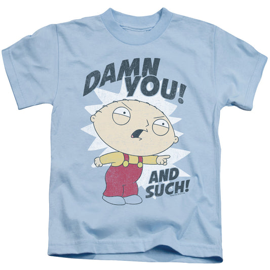 Family Guy And Such Juvenile Kids Youth T Shirt Light Blue