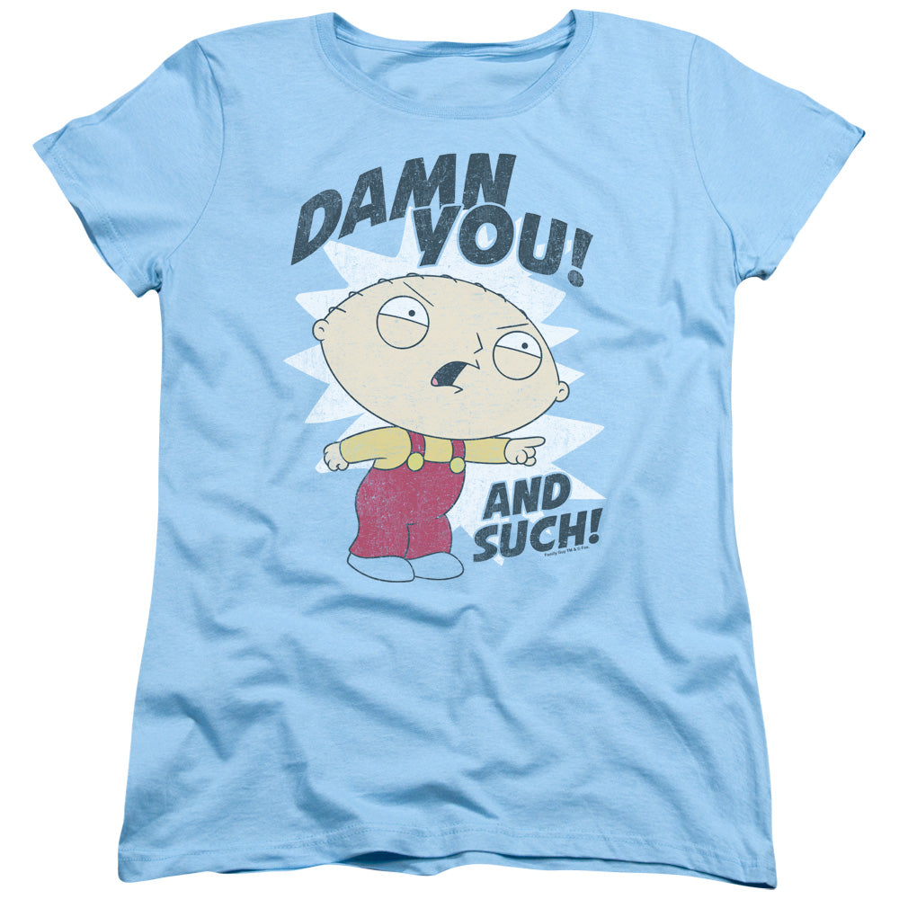 Family Guy And Such Womens T Shirt Light Blue