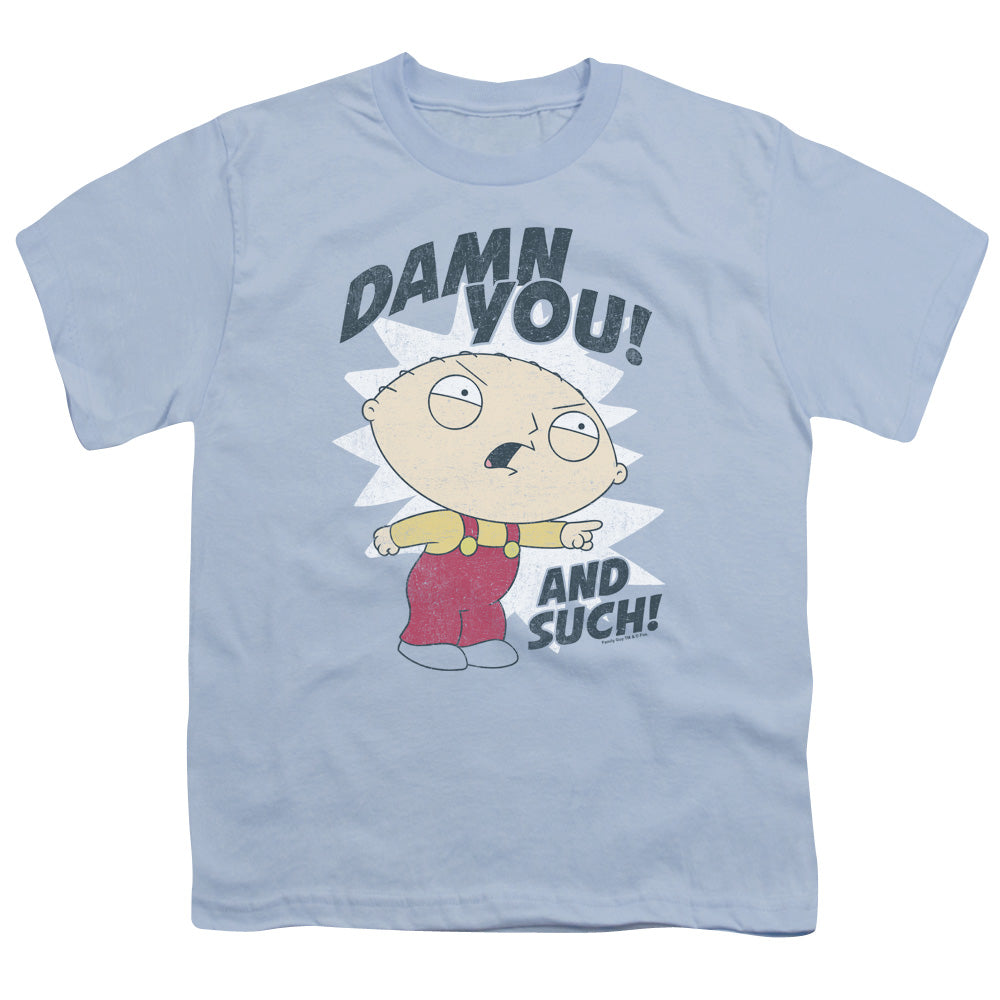 Family Guy And Such Kids Youth T Shirt Light Blue