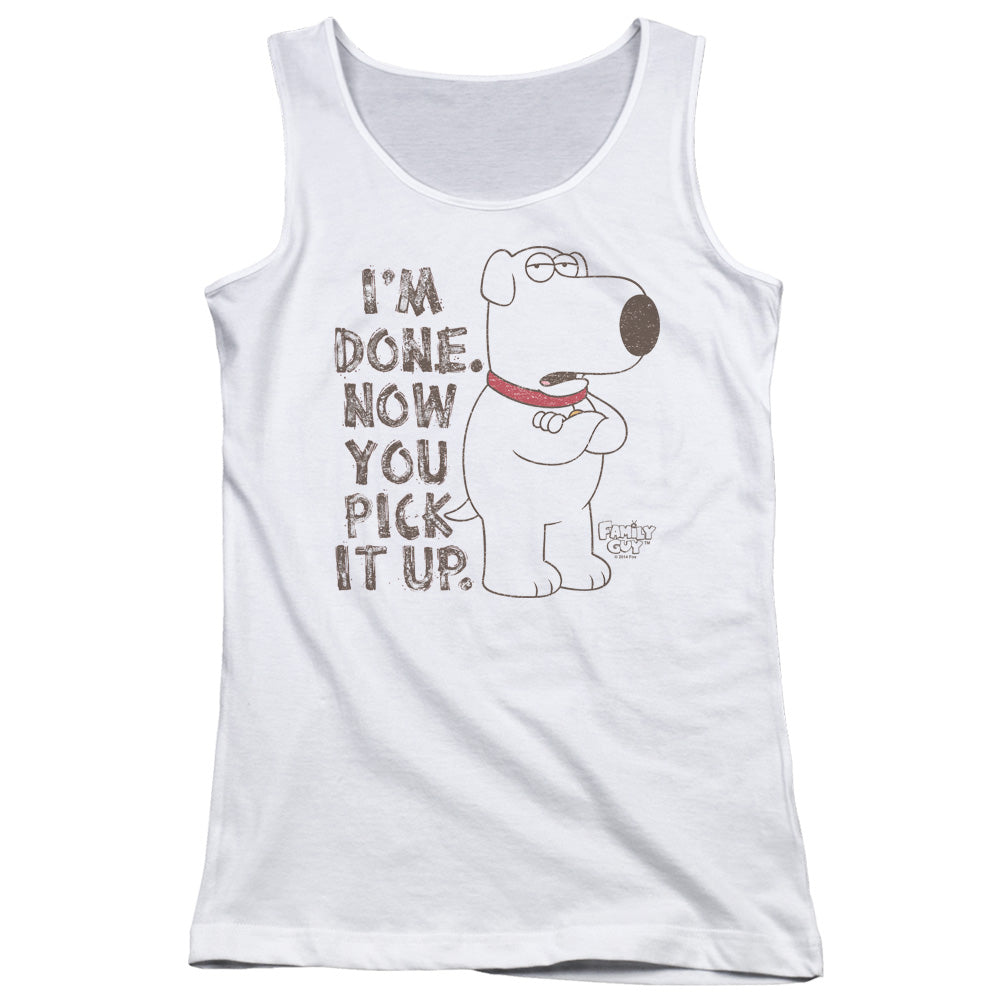 Family Guy Pick It Up Womens Tank Top Shirt White