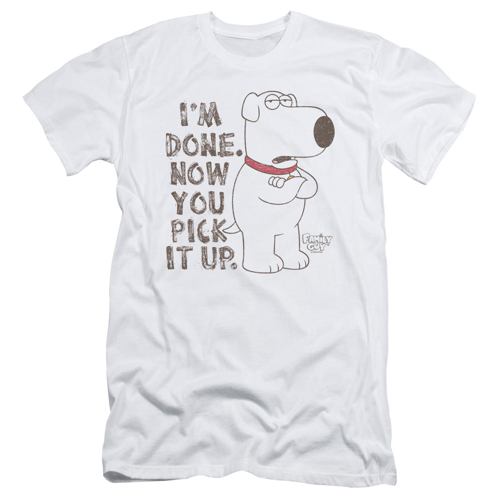 Family Guy Pick It Up Slim Fit Mens T Shirt White