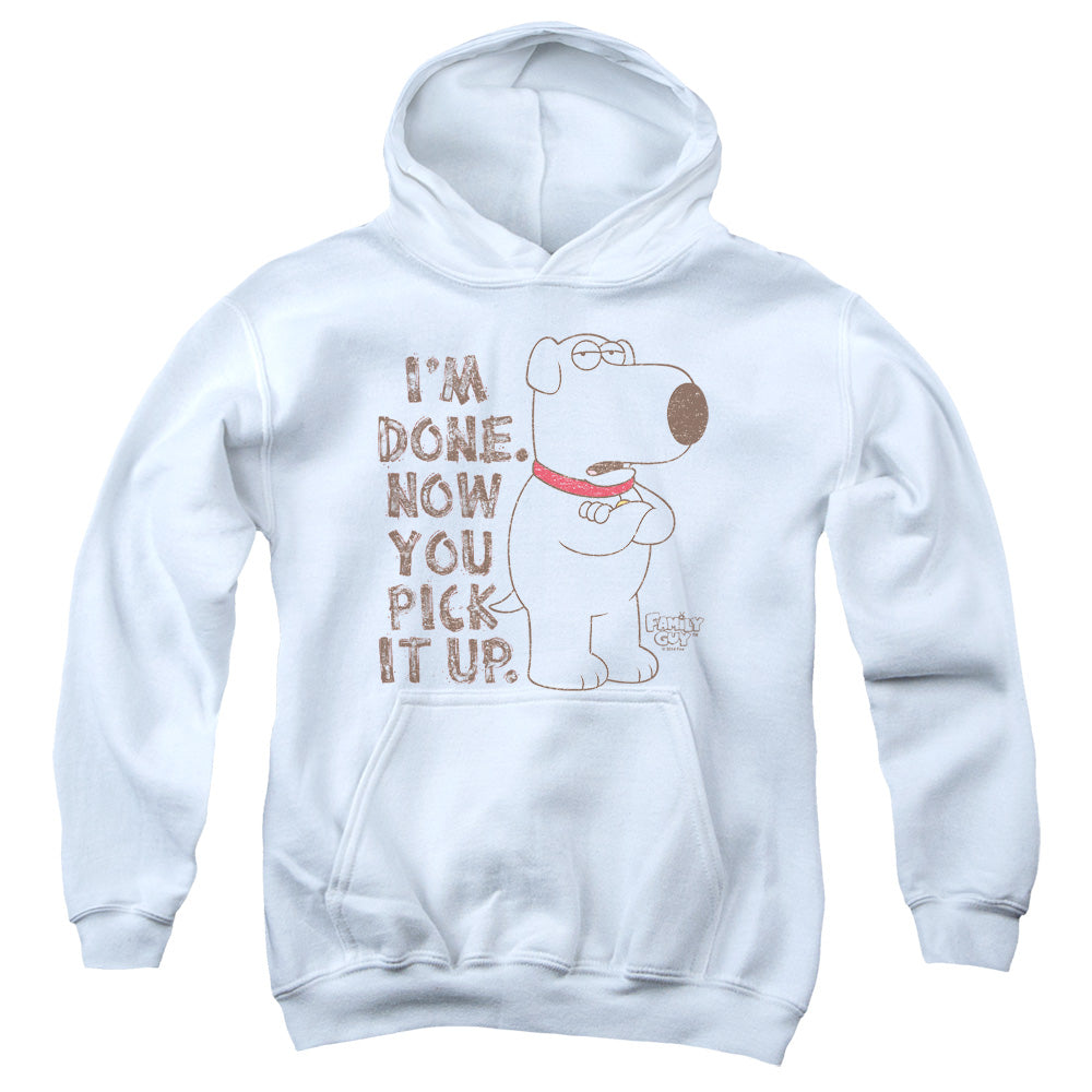 Family Guy Pick It Up Kids Youth Hoodie White