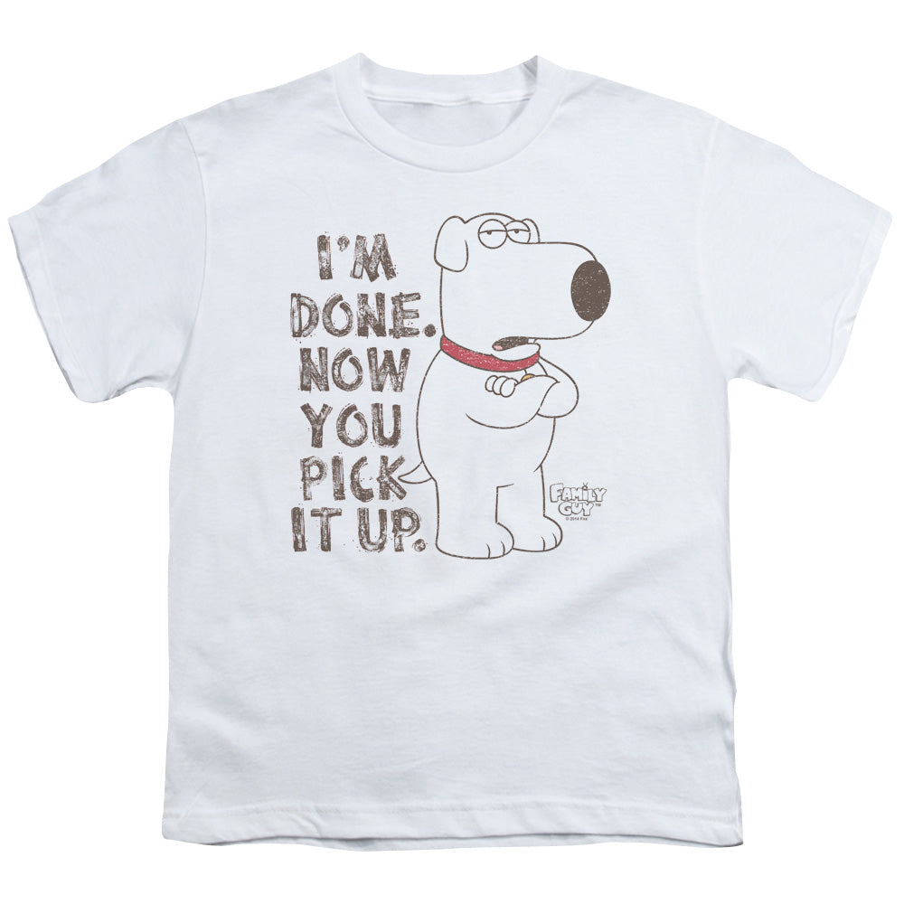 Family Guy Pick It Up Kids Youth T Shirt White