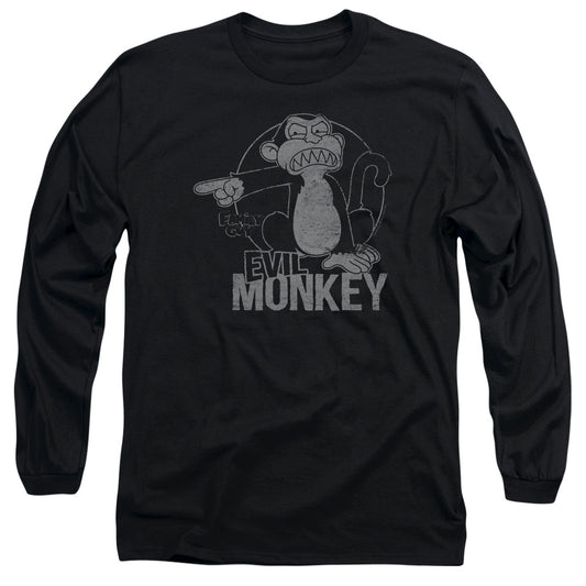 Family Guy Evil Monkey Mens Long Sleeve Shirt Black