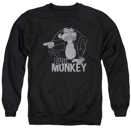 Family Guy Evil Monkey Mens Crewneck Sweatshirt Black