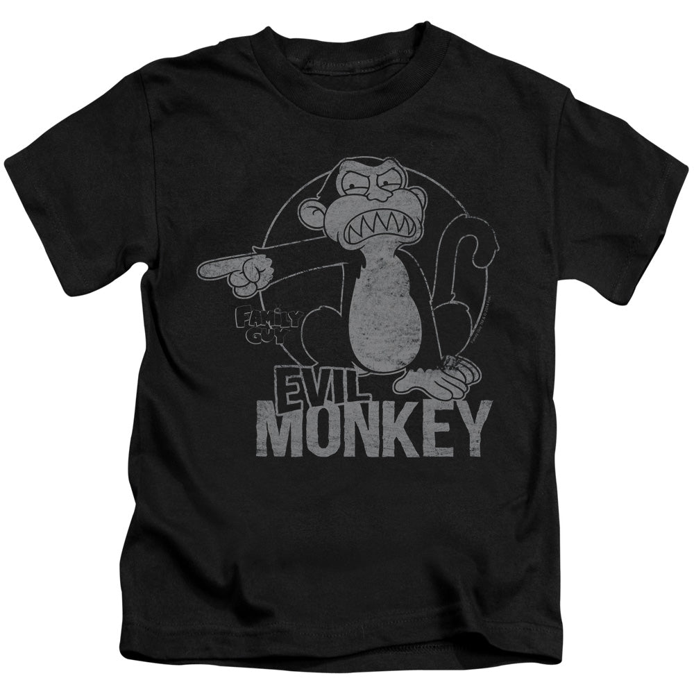 Family Guy Evil Monkey Juvenile Kids Youth T Shirt Black