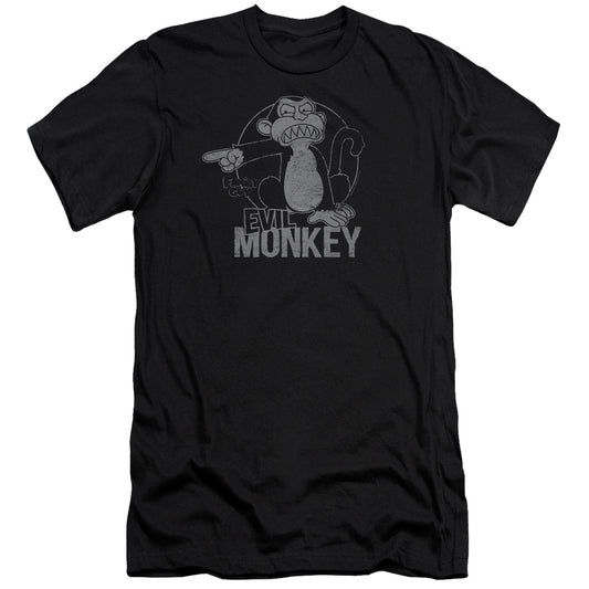 Family Guy Evil Monkey Premium Bella Canvas Slim Fit Mens T Shirt Black