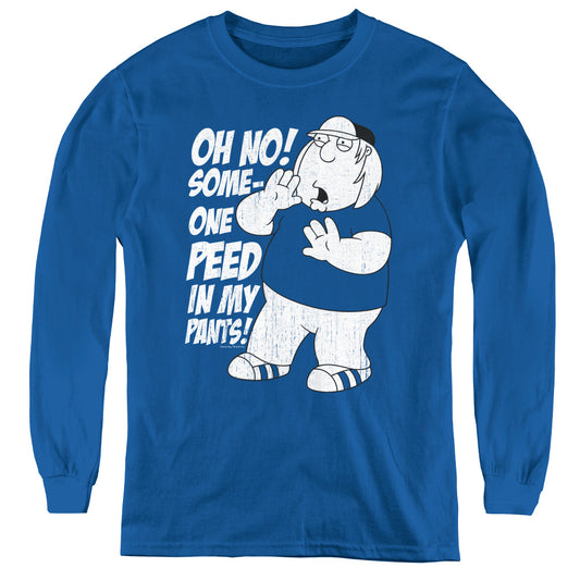 Family Guy In My Pants Long Sleeve Kids Youth T Shirt Royal Blue