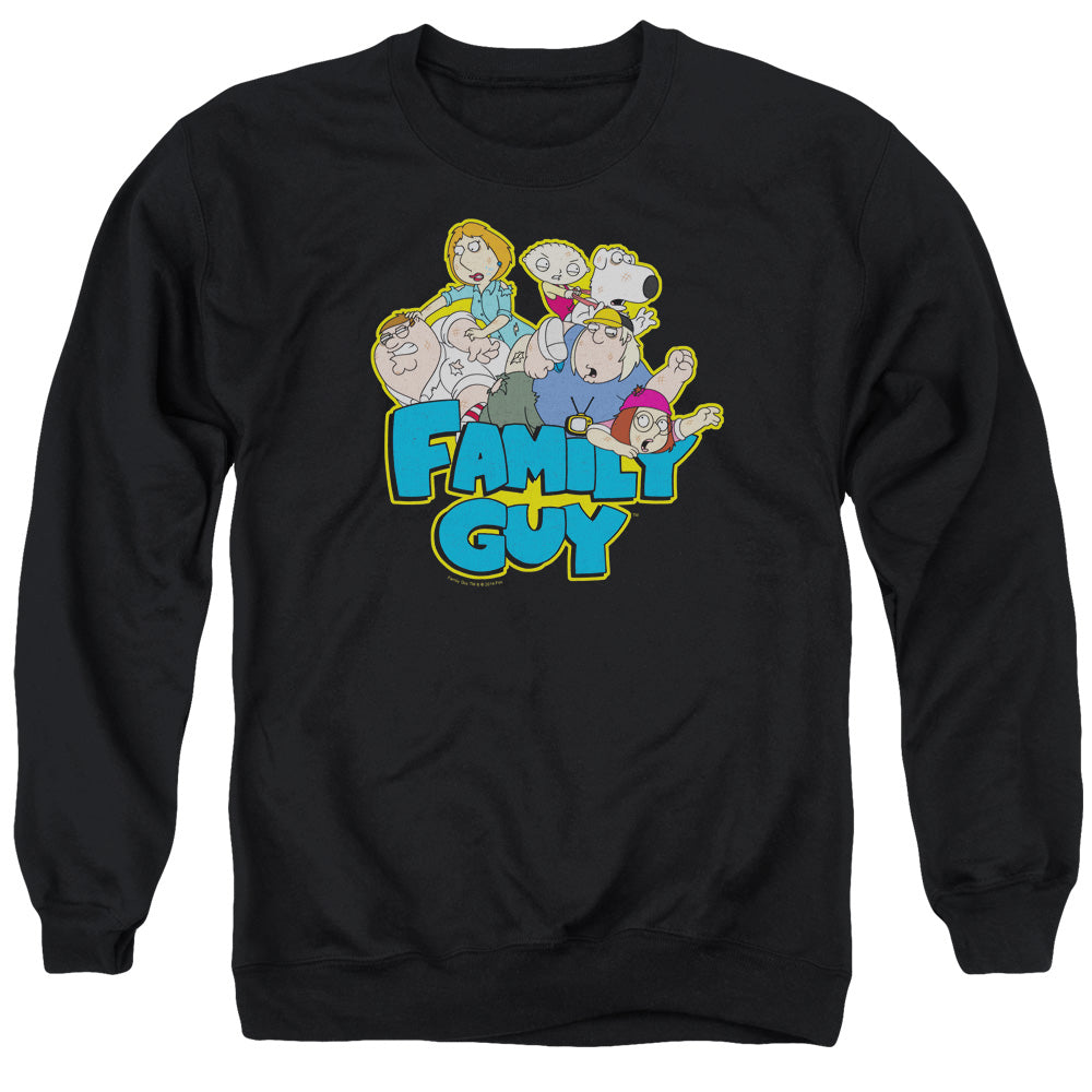 Family Guy Family Fight Mens Crewneck Sweatshirt Black