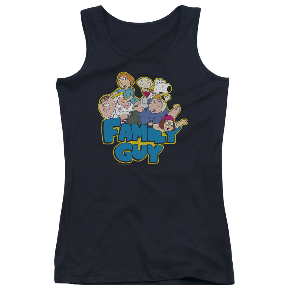 Family Guy Family Fight Womens Tank Top Shirt Black