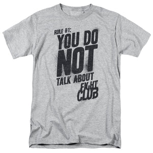 Fight Club Rule 1 Mens T Shirt Athletic Heather