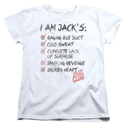 Fight Club Jacks Womens T Shirt White