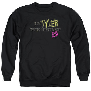 Fight Club In Tyler We Trust Mens Crewneck Sweatshirt Black