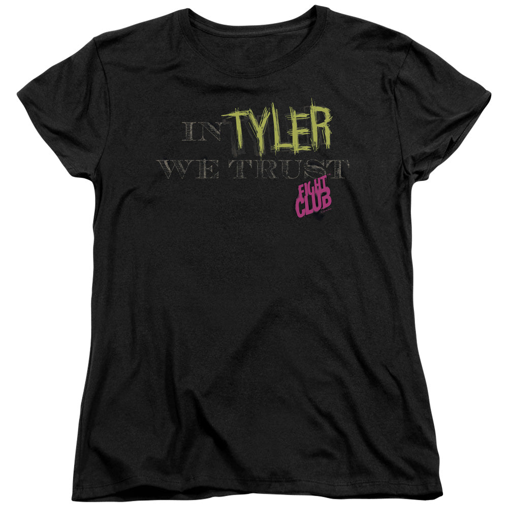 Fight Club In Tyler We Trust Womens T Shirt Black