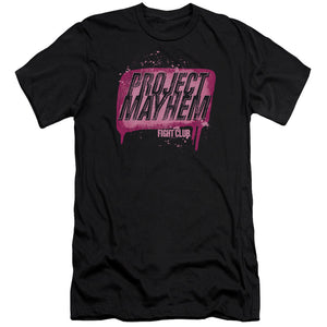 Fight Club Project Mayhem Premium Bella Canvas Slim Fit Mens T Shirt Black