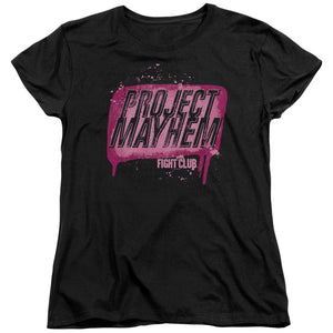 Fight Club Project Mayhem Womens T Shirt Black