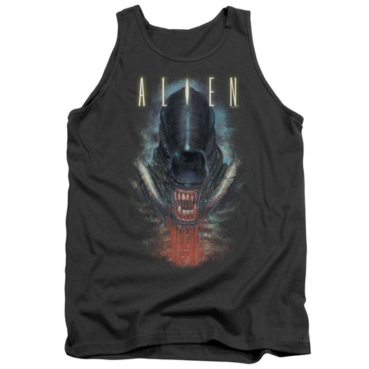 Alien Bloody Jaw Mens Tank Top Shirt Charcoal