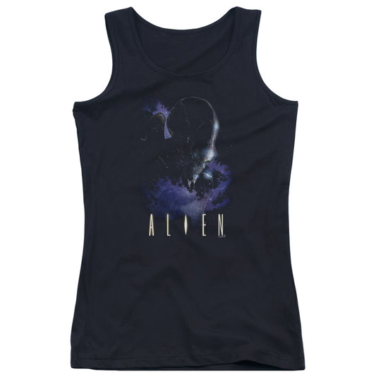 Alien In Space Womens Tank Top Shirt Black