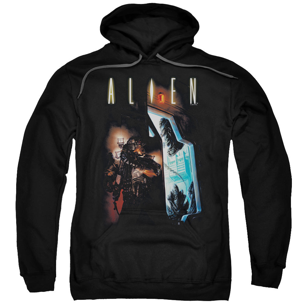 Alien Around The Corner Mens Hoodie Black