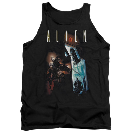 Alien Around The Corner Mens Tank Top Shirt Black