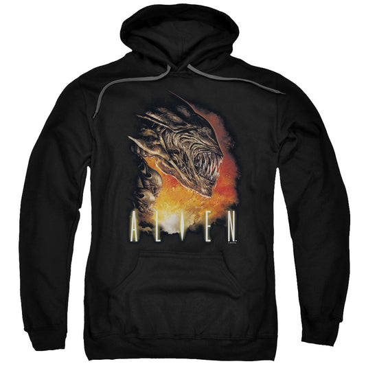 Alien Fangs Mens Hoodie Black