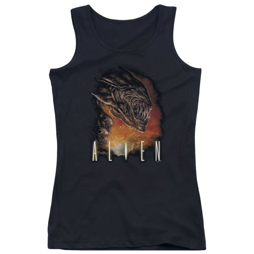 Alien Fangs Womens Tank Top Shirt Black