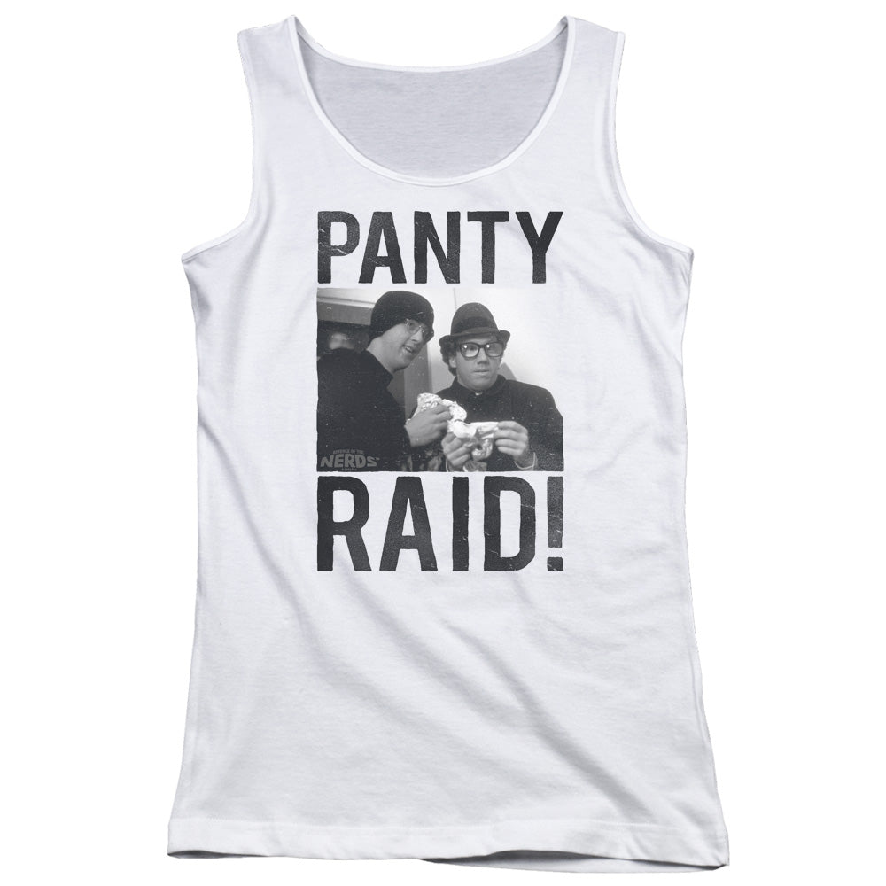 Revenge Of The Nerds Panty Raid Womens Tank Top Shirt White