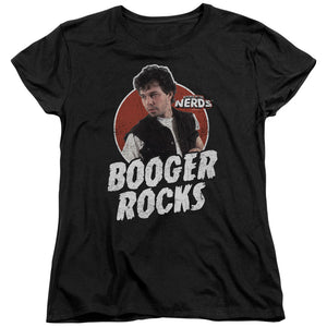Revenge Of The Nerds Booger Rocks Womens T Shirt Black