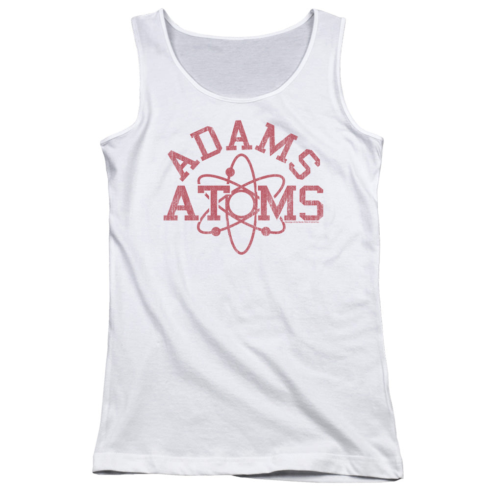 Revenge Of The Nerds Adams Atoms Womens Tank Top Shirt White