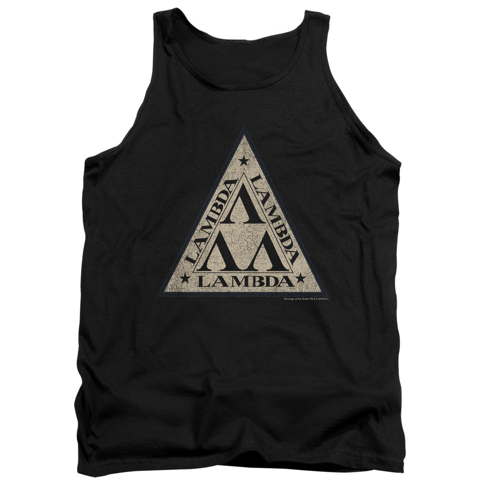 Revenge Of The Nerds Tri Lambda Logo Mens Tank Top Shirt Black