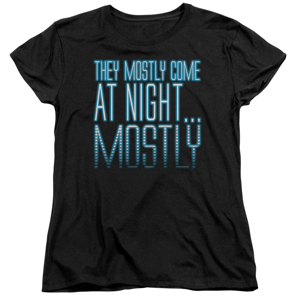 Aliens Mostly Womens T Shirt Black