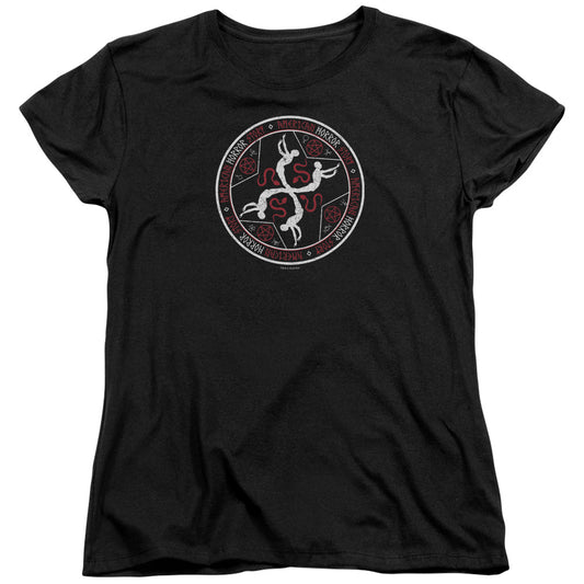 American Horror Story Coven Serpent Sigil Womens T Shirt Black