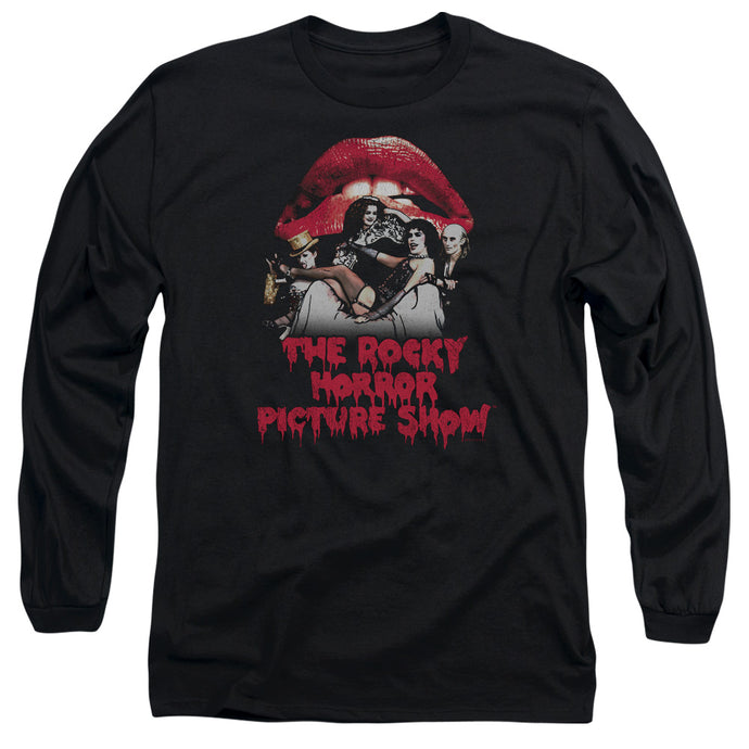 The Rocky Horror Picture Show Casting Throne Mens Long Sleeve Shirt Black