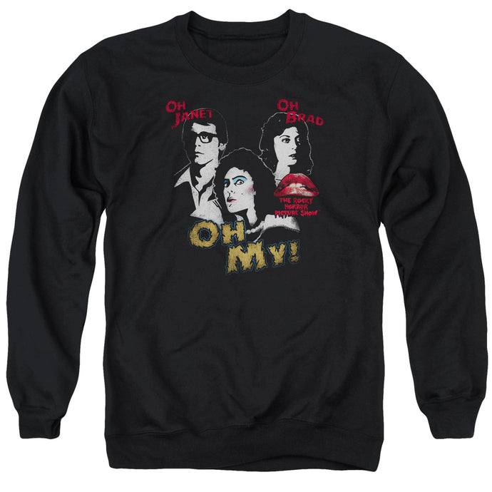 The Rocky Horror Picture Show Oh 3 Ways Mens Crewneck Sweatshirt Black