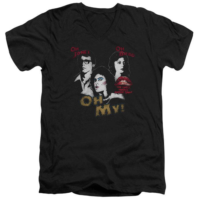 The Rocky Horror Picture Show Oh 3 Ways Mens Slim Fit V-Neck T Shirt Black