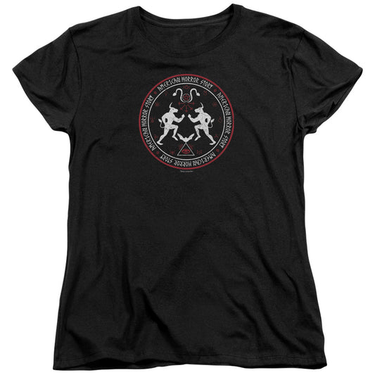 American Horror Story Coven Minotaur Sigil Womens T Shirt Black