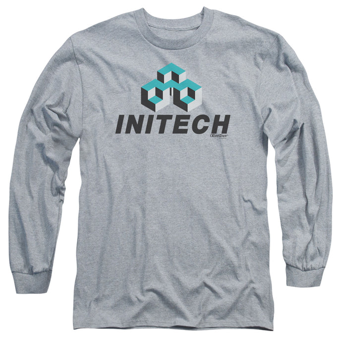 Office Space Initech Logo Mens Long Sleeve Shirt Athletic Heather